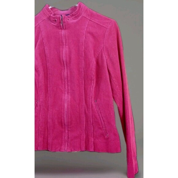 Y2K Barbiecore Pink Corduroy Zip Jacket S Bratz Style Doncaster Club EUC - Picture 3 of 10